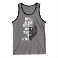 Funny The Lion Does Not Wait 18 Years Tank Top Lion Meme Gen Z Alpha - Wonder Print Shop