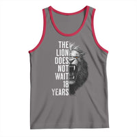 Funny The Lion Does Not Wait 18 Years Tank Top Lion Meme Gen Z Alpha - Wonder Print Shop