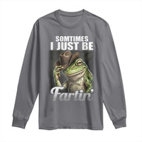 Funny Sometimes I Just Be Fartin Cowboy Frog Long Sleeve Shirt - Wonder Print Shop