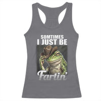 Funny Sometimes I Just Be Fartin Cowboy Frog Racerback Tank Top - Wonder Print Shop