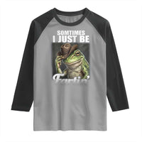 Funny Sometimes I Just Be Fartin Cowboy Frog Raglan Shirt - Wonder Print Shop
