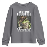 Funny Sometimes I Just Be Fartin Cowboy Frog Youth Sweatshirt - Wonder Print Shop