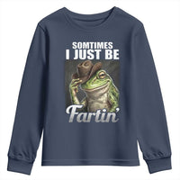Funny Sometimes I Just Be Fartin Cowboy Frog Youth Sweatshirt - Wonder Print Shop