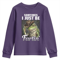 Funny Sometimes I Just Be Fartin Cowboy Frog Youth Sweatshirt - Wonder Print Shop