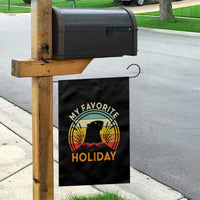 Funny Groundhog Day Garden Flag My Favorite Holiday Retro Vintage Woodchuck - Wonder Print Shop