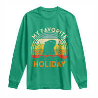 Funny Groundhog Day Long Sleeve Shirt My Favorite Holiday Retro Vintage Woodchuck - Wonder Print Shop
