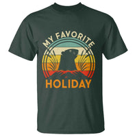 Funny Groundhog Day T Shirt My Favorite Holiday Retro Vintage Woodchuck - Wonder Print Shop