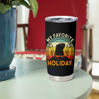 Funny Groundhog Day Tumbler Cup My Favorite Holiday Retro Vintage Woodchuck - Wonder Print Shop