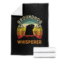 Funny Groundhog Whisperer Throw Blanket Retro Vintage Woodchuck Lover - Wonder Print Shop