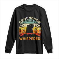 Funny Groundhog Whisperer Long Sleeve Shirt Retro Vintage Woodchuck Lover - Wonder Print Shop