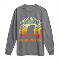 Funny Groundhog Whisperer Long Sleeve Shirt Retro Vintage Woodchuck Lover - Wonder Print Shop