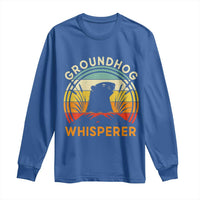 Funny Groundhog Whisperer Long Sleeve Shirt Retro Vintage Woodchuck Lover - Wonder Print Shop