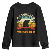 Funny Groundhog Whisperer Youth Sweatshirt Retro Vintage Woodchuck Lover - Wonder Print Shop