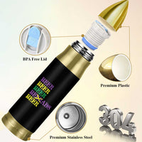 Funny Mardi Gras Drinking Bullet Tumbler Retro Beads Beer Carnival Party - Wonder Print Shop