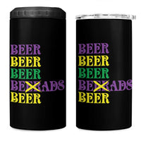 Funny Mardi Gras Drinking 4 in 1 Can Cooler Tumbler Retro Beads Beer Carnival Party - Wonder Print Shop
