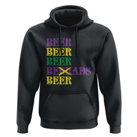 Funny Mardi Gras Drinking Hoodie Retro Beads Beer Carnival Party