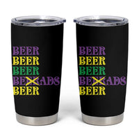 Funny Mardi Gras Drinking Tumbler Cup Retro Beads Beer Carnival Party - Wonder Print Shop