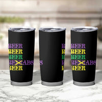 Funny Mardi Gras Drinking Tumbler Cup Retro Beads Beer Carnival Party - Wonder Print Shop