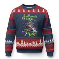 Funny Mardi Gras Cruise 2025 Ugly Christmas Sweater Trip New Orleans Family Matching