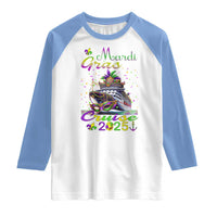 Funny Mardi Gras Cruise 2025 Raglan Shirt Trip New Orleans Family Matching