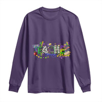 Funny Mardi Gras Teacher Krewe Long Sleeve Shirt Parade Carnival School Beads