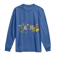 Funny Mardi Gras Teacher Krewe Long Sleeve Shirt Parade Carnival School Beads