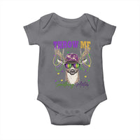 Funny Mardi Gras Mississippi Deer Baby Onesie Throw Me Something Mister Beads