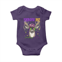 Funny Mardi Gras Mississippi Deer Baby Onesie Throw Me Something Mister Beads