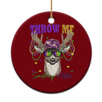 Funny Mardi Gras Mississippi Deer Ceramic Ornament Throw Me Something Mister Beads