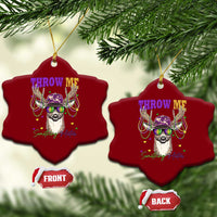 Funny Mardi Gras Mississippi Deer Ceramic Ornament Throw Me Something Mister Beads
