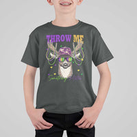 Funny Mardi Gras Mississippi Deer T Shirt For Kid Throw Me Something Mister Beads