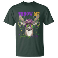 Funny Mardi Gras Mississippi Deer T Shirt Throw Me Something Mister Beads