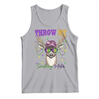 Funny Mardi Gras Mississippi Deer Tank Top Throw Me Something Mister Beads