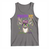Funny Mardi Gras Mississippi Deer Tank Top Throw Me Something Mister Beads