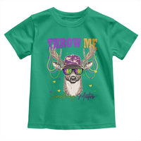 Funny Mardi Gras Mississippi Deer Toddler T Shirt Throw Me Something Mister Beads