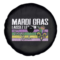 Funny Mardi Gras Laissez Les Bon Temps Rouler Spare Tire Cover Fleur De Lis Glitter Print