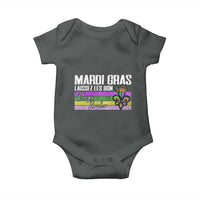 Funny Mardi Gras Laissez Les Bon Temps Rouler Baby Onesie Fleur De Lis Glitter Print