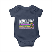 Funny Mardi Gras Laissez Les Bon Temps Rouler Baby Onesie Fleur De Lis Glitter Print