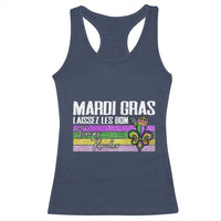 Funny Mardi Gras Laissez Les Bon Temps Rouler Racerback Tank Top Fleur De Lis Glitter Print