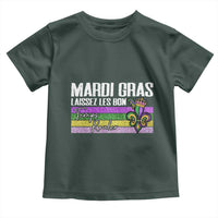 Funny Mardi Gras Laissez Les Bon Temps Rouler Toddler T Shirt Fleur De Lis Glitter Print