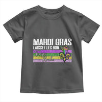 Funny Mardi Gras Laissez Les Bon Temps Rouler Toddler T Shirt Fleur De Lis Glitter Print
