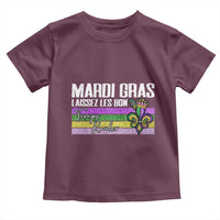Funny Mardi Gras Laissez Les Bon Temps Rouler Toddler T Shirt Fleur De Lis Glitter Print