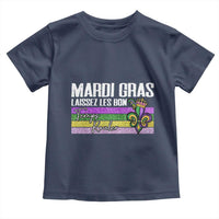 Funny Mardi Gras Laissez Les Bon Temps Rouler Toddler T Shirt Fleur De Lis Glitter Print