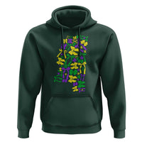 Funny Mardi Gras Mississippi Map Coquette Bow Hoodie