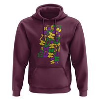 Funny Mardi Gras Mississippi Map Coquette Bow Hoodie