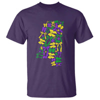 Funny Mardi Gras Mississippi Map Coquette Bow T Shirt