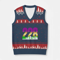 Funny Mardi Gras In Biloxi Mississippi V-Neck Knit Sweater Vest 228 Skyline Area Code