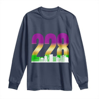 Funny Mardi Gras In Biloxi Mississippi Long Sleeve Shirt 228 Skyline Area Code
