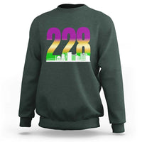 Funny Mardi Gras In Biloxi Mississippi Sweatshirt 228 Skyline Area Code
