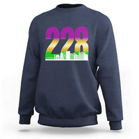 Funny Mardi Gras In Biloxi Mississippi Sweatshirt 228 Skyline Area Code
